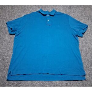 Chaps Custom Fit Polo Shirt For Men ‎ Size XL Color Blue Logo